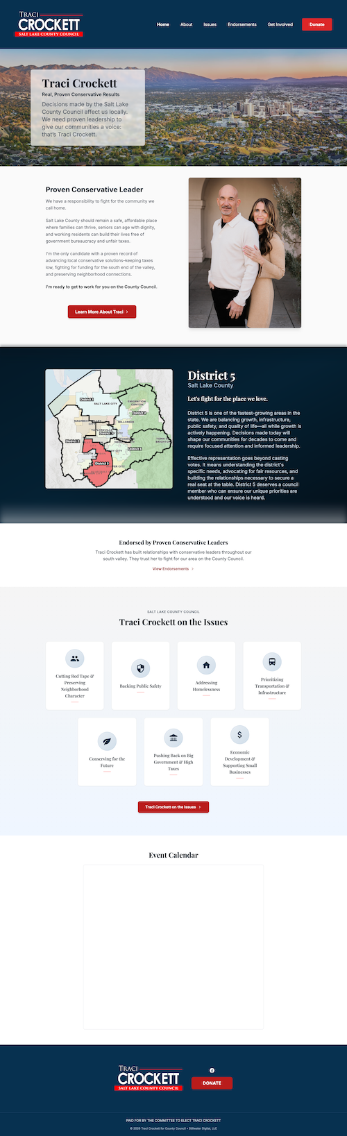 County Council campaign website homepage screenshot